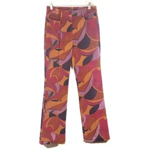 ETCETERA Multicolored Corduroy Colorblock Pant / 4